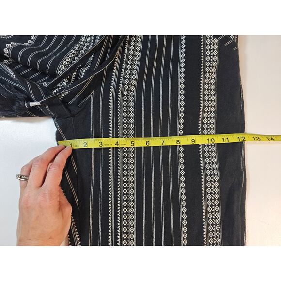 Anthropologie patch pocket ankle crop pants drawstring waist boho comfort small - Picture 11 of 11